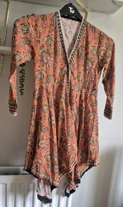 J. Teens 100% Cotton Paisley Print Tunic Top UK 8 - Bild 1 von 11
