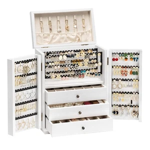 Jewelry Box Organizer, Large Jewelry Boxes for Women, Earring Jewelry Organiz... - Foto 1 di 6