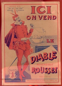 ancienne affiche publicitaire LE DIABLE ROUSSET - Imagen 1 de 2