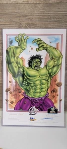 Poster Stampa Edizione Fumetti Speciale "Incredible Hulk" Firmato da Kurt Lehner 2012 - Foto 1 di 7