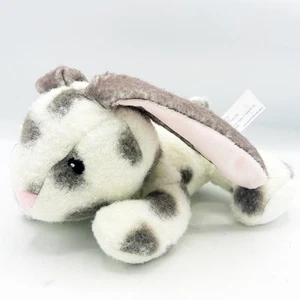 Walmart Grey and White Bunny Floppy Ears Dots Plush 8" - Picture 1 of 8