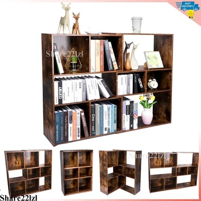 Prateleira ajustável de 3 camadas estante de madeira prateleiras de armazenamento estante sala de estar - Imagem 1 de 4