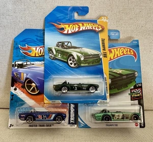 🔥Hot Wheels Triumph TR6~2009 New Models~Faster Than Ever~Race Day~Set of 3 - Picture 1 of 5