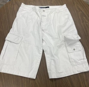 Vintage Marithe Francois Girbaud Shorts Herren Denim Cargo Baggy weiß 40x15 - Bild 1 von 8