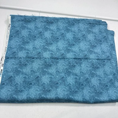 joann fabric blue abstract floral quilting cotton 43x144 4 yards - Image 1 of 4