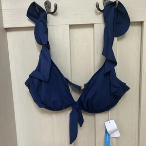 Bleu by Rod Beattie Women's Underwire Classic Swim Top Blue Size 12 $79NWT - Picture 1 of 4