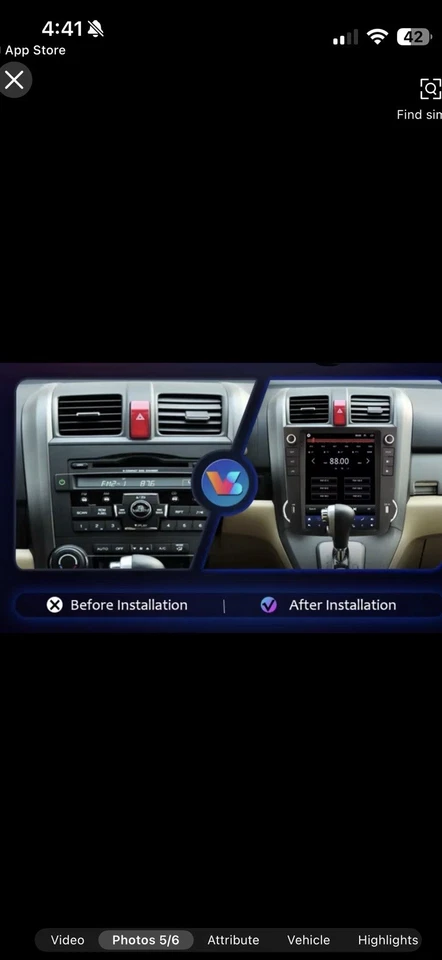 Screen Stereo Compatible with  Honda CR-V CRV 2001-2006 A US stock USA US Free - Image 1 of 1