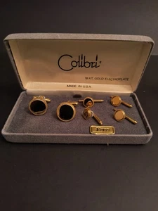 Vintage Colibri Cufflinks With 18 Kt Gold Overlay Never Used - Picture 1 of 5