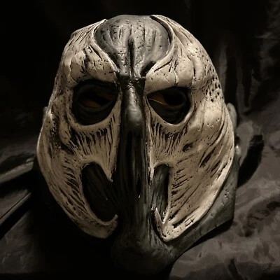 Máscara Zombie Diablo Demonio Látex Cabeza Completa Plateado/Negro Disfraz Halloween NUEVO Foto 1 de 3