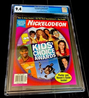 Nickelodeon RARE Mag 2001 KIDS CHOICE AWARDS 70 Tiger Woods Harry Potter CGC 9.4 Foto 1 de 3
