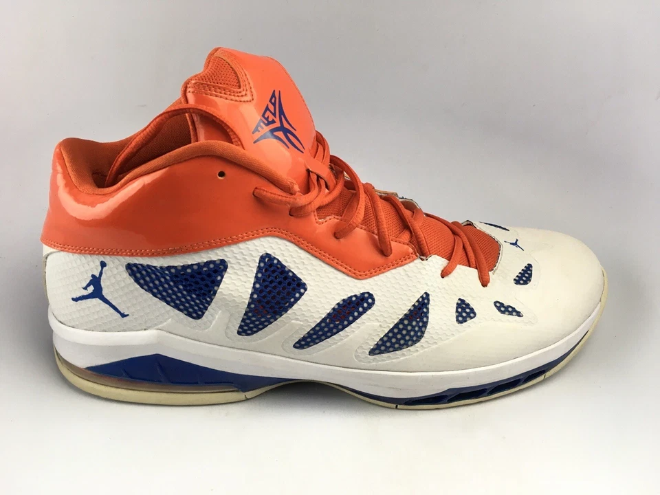 Nike Air Jordan MELO M8 Advance Men's Size 17 ~ White-Royal-Orange ~ 542240-117 - Image 1 of 4