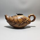Vintage Chinese Yixing Purple Clay Teapot Zisha Ceremony Ceramic Bamboo Teaware
