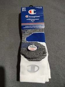Champion Ankle Sport Socks White Reflect Logo CHMS20 3 Pairs Mens Shoe Size 6-12 - Picture 1 of 8