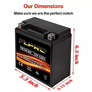 12N12A-4A-1 YB12A-A YB12A-B YB12C-A Motorcycle 12V Sealed AGM GEL Battery 12Ah - Picture 1 of 6