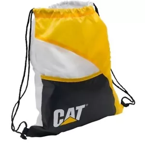 Caterpillar CAT Equipment Triple Play Yellow/Black/White Drawstring Travel Bag - Picture 1 of 1