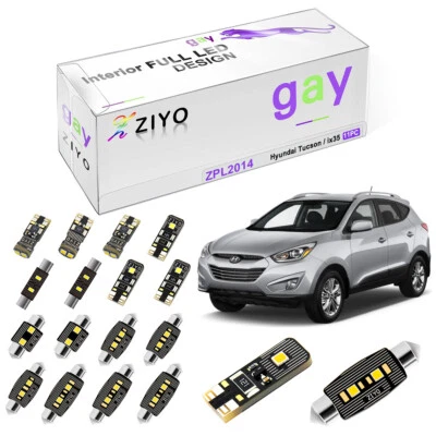 Kit de luces domo interiores LED blancas de lujo de 11 piezas para Hyundai Tucson/ix35 2009-2015 Foto 1 de 4