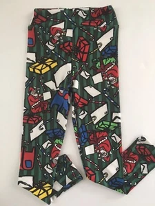 S/m LuLaRoe Holiday Christmas Leggings Santa Letters Candy Canes Presents NWT - Picture 1 of 4