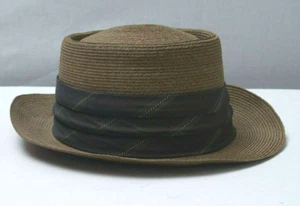Vintage Pilgrim Fedora Hat Imported Milan Top 59562 B DK Brown 6 3/4 - Picture 1 of 11