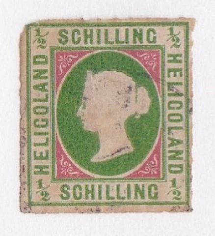 Heligoland stamp #1, used, a bit dirty on the face, SCV $900.00 Cover