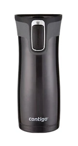 Contigo AUTOSEAL West Loop Travel Mug 16oz Black Stainless Insulated Easy Clean - Picture 1 of 8