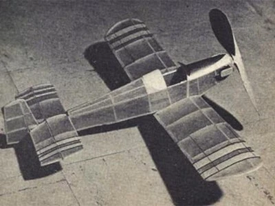 Druine Turbulent F/F 15" Wingspan RC Model Airplane Printed Plans & Templates - Image 1 of 2