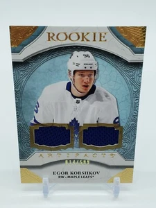 /599 Egor Korshkov 2020-21 Upper Deck Artifacts Rookie dual jersey #168 RC 2021 - Picture 1 of 2