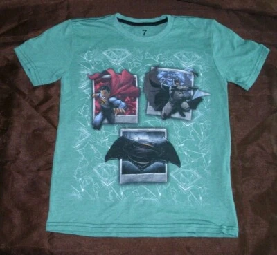 Camiseta Justice League Batman Niños Manga Corta Camiseta Verde Talla 7 Nueva  Foto 1 de 2