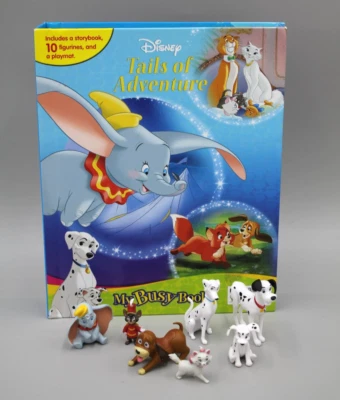 Disney Tails Of Adventure My Busy Books w/ 7 Figures (NO Playmat) Dumbo & Dogs - Image 1 of 4
