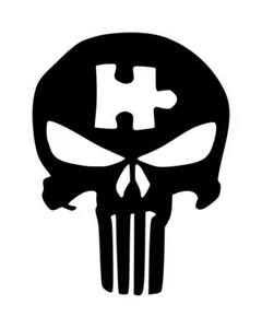 Calcomanía Punisher Autism Awareness #4 elige tamaño, color - Imagen 1 de 7
