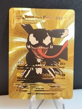 Gold Foil VENOM Pikachu Fan Art 🎨 Card RARE 