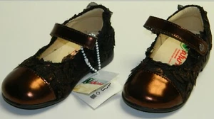 Naturino Girl's Infant Toddler Mary Jane Dress Shoes Bronze Brown 22 EU 6 M US - Picture 1 of 7