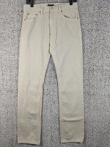 Civilianaire Jeans Mens 30x32 (Tag 28) Regular Beige Japanese Selvage Denim FLAW - Picture 1 of 13