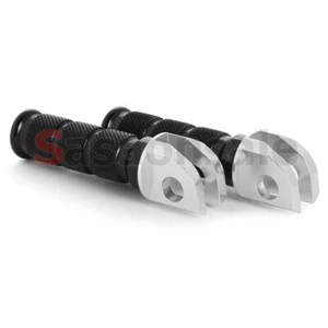 Clavijas de pie delanteras anodizadas de billete CNC NEGRAS para Kawasaki Z1000 ZZR600 250R EX250 - Imagen 1 de 3