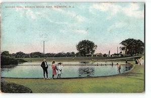 Postal de Wading Pool, Branch Brook Park, Newark NJ - 1907 - Imagen 1 de 2