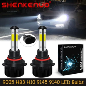 4Side Luces Fuertes Para Auto Coche Luz Carro Bulbs 9005 LED SUPER Blanco 2X W49 - Picture 1 of 12
