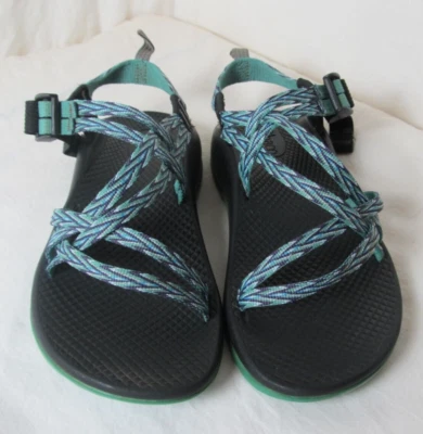 Sandálias esportivas Chaco ZX/1 Ecotread Dagger Youths azul-petróleo roxo tamanho 4 - Imagem 1 de 4