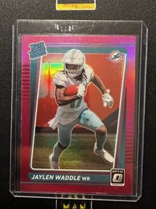 2021 Donruss Optic JAYLEN WADDLE Rated Rookie RC Holo Pink Prizm Dolphins #208