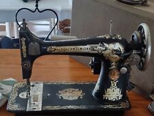 Cast Iron ANTIQUE SPHINX SINGER TREADLE lighted SEWING MACHINE 1902 Model 27 