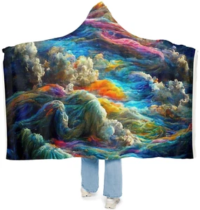 Amazing Earth Beautiful Space Clouds Hooded Blanket #20 - Picture 1 of 8