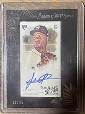 2019 Topps Allen & Ginter Framber Valdez Mini Black Border RC Auto 2/25