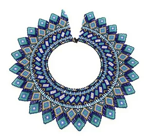 Handgefertigte kolumbianische Perlenkette - Tribal Statement Halskette, Medizin Hals - Bild 1 von 5