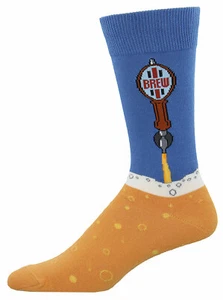 NEW Mens Fun Novelty Socks Beer on Tap - Sock Size 10-13 - Picture 1 of 1