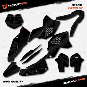 Blackout Slick Racing Graphics Kit fits KTM 07-10 SX Sxf XC XCF 125 250 300 450 - Picture 1 of 5