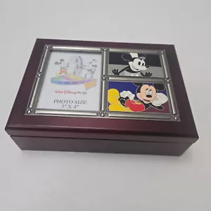 Disney World Mickey Mouse Photo Trinket Jewelry Keepsake Box Steamboat Willie - Picture 1 of 8