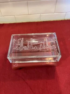 TIFFANY large (6.5"X4") crystal box maxde by Christallerie du Val Saint Lambert - Picture 1 of 10