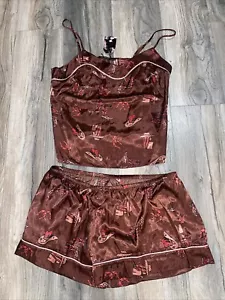Midnight Bakery Women’s Pjs Two Piece Cow Girl/Cowboy Pajama Set Size Large  - Picture 1 of 11