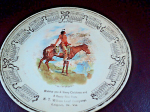 Advertising Calendar Plate 1915 H.T Wilson Coal Company  W. VA Native American