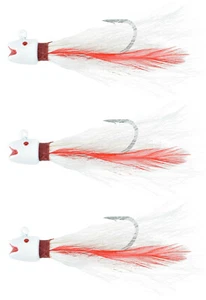 Last Cast Tackle 3,0 Unzen lächelnder Bucktail Angelköder Jig - 3er Pack 1005-W-3,0 - Bild 1 von 5