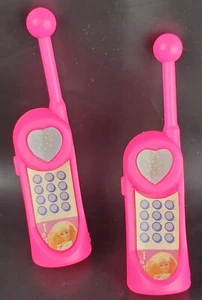 Mattel Barbie Vintage 90's Pink Cell Mobile Phone Accessory - Set of 2- EUC - Picture 1 of 5
