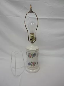 REDUCED Vintage Staffordshire Pottery / Porcelain Pink Roses Table Lamp Base - Picture 1 of 12